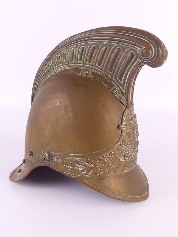 Vintage Franse brandweerhelm - 19e eeuw