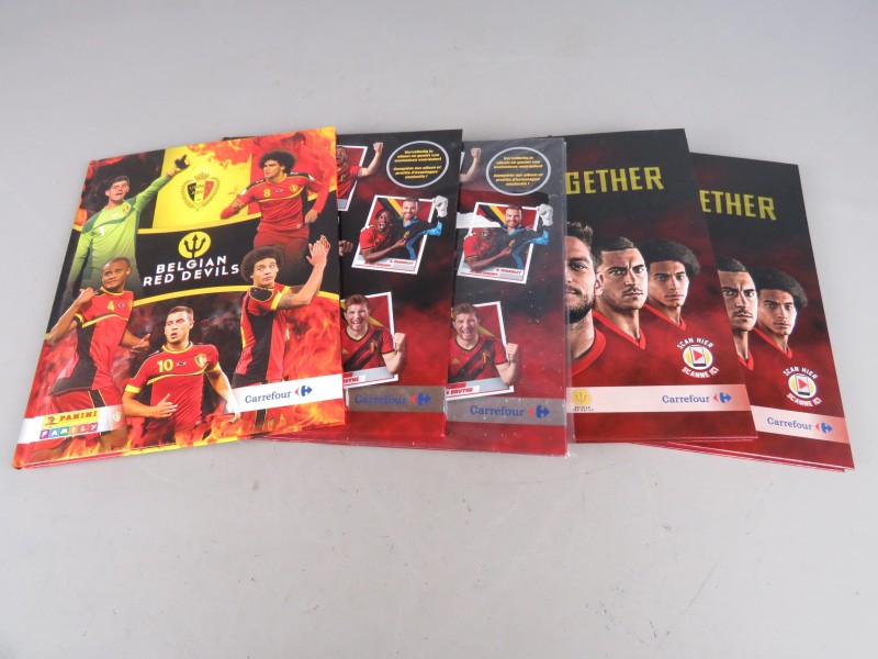 5 Panini stickerboeken rode duivels