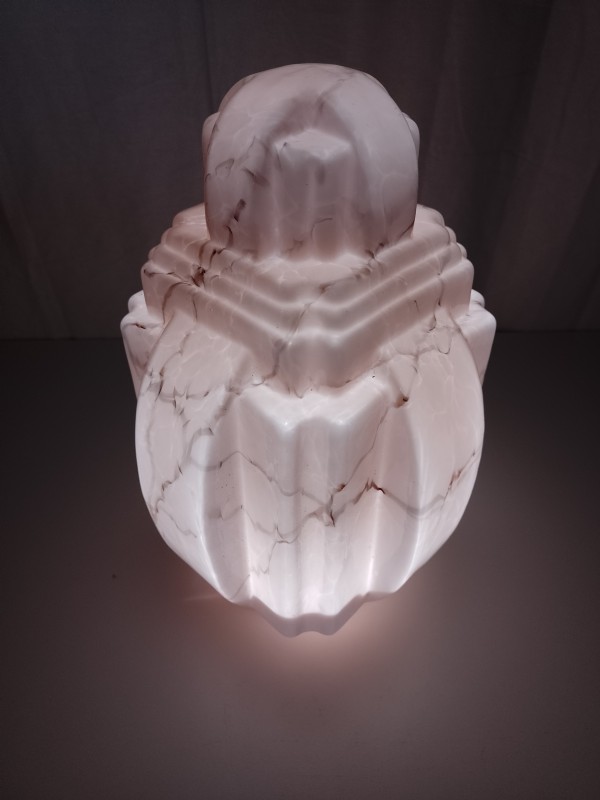 Art Deco glazen lampenkap