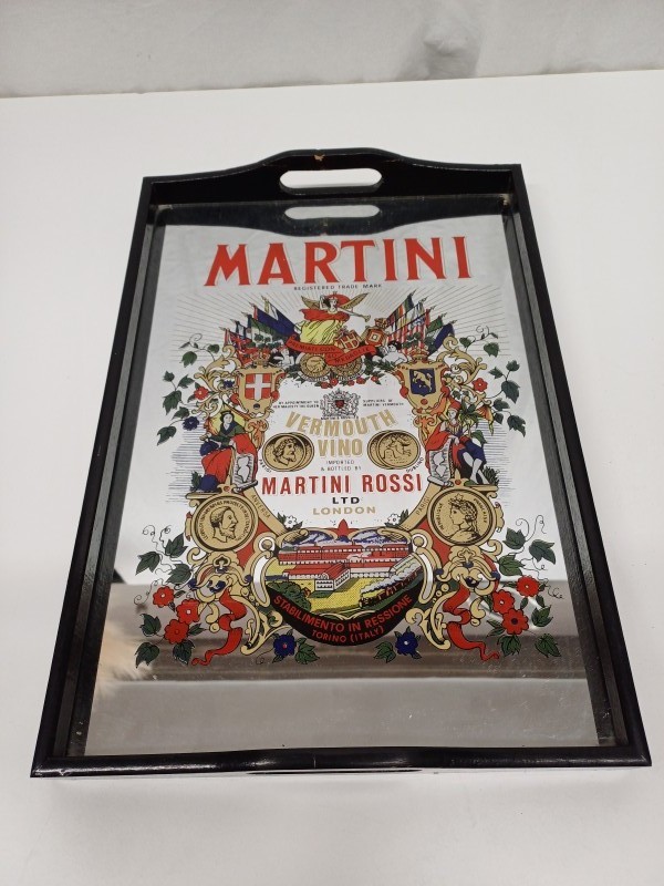 Vintage spiegeldienblad Martini
