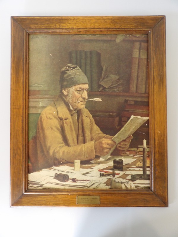 Kunstafdruk/kunstprent Albert Anker - Le Secrétaire Communal 1875