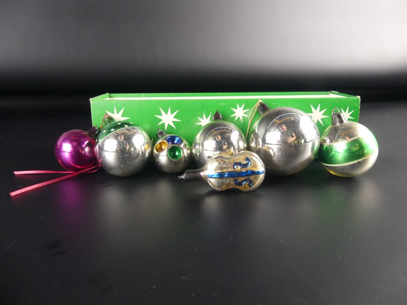 Vintage kerstversiering AJEKO - 7 stuks