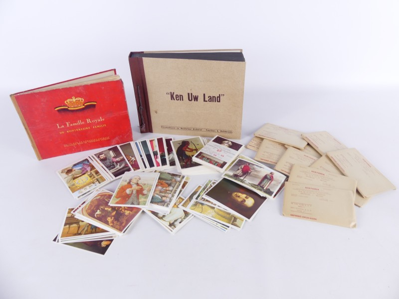 Set met 2 vintage Belgische verzamelalbums + losse prentjes