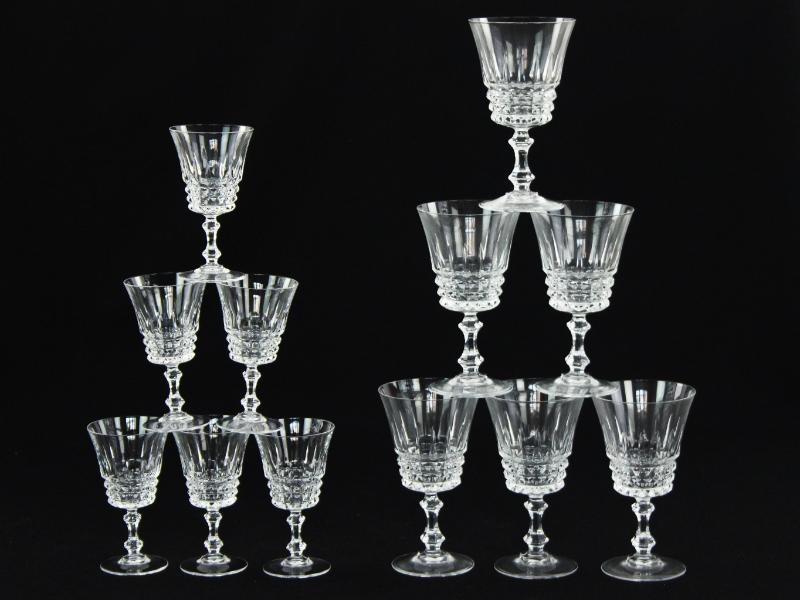 12 Louvre Kristallen wijnglazen – Cristal d’Arques France (2 formaten)