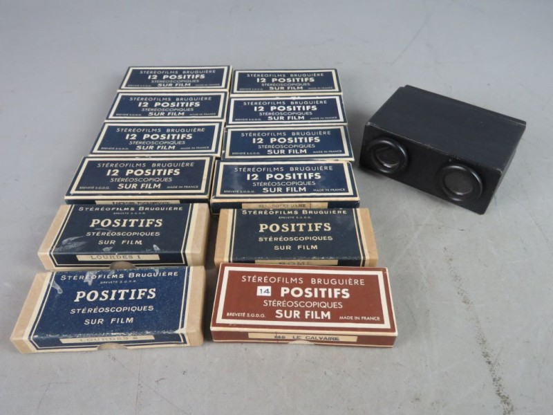 Vintage stereoscopische films met kijker