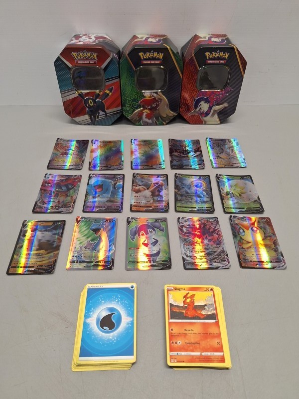 Lot van iets meer dan 65 pokemon kaarten en 3 doosjes (2)