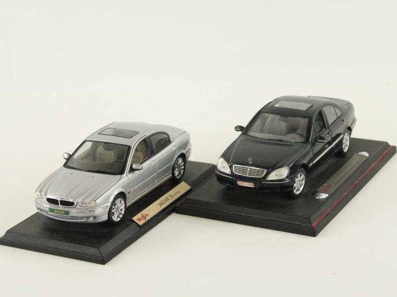 2 Maisto automodellen – Jaguar X-Type & Mercedes-Benz S-Class (1998)