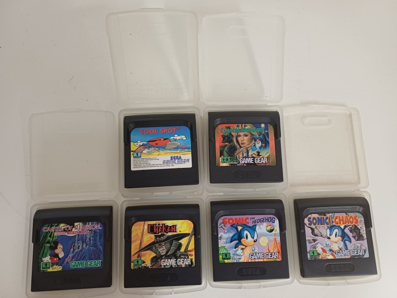 Lot van 6 originele SEGA Game Gear spelletjes