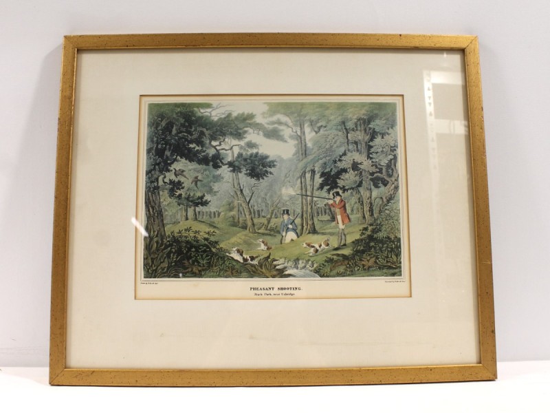 Vintage Engelse Prent 'Pheasant Shooting' – R. Havell Jr.