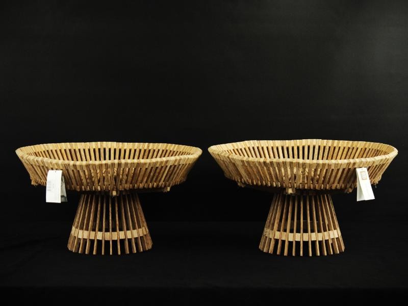 2 Fair Trade Piet Hein Eek - Nieuw dienblad met voet - Palmhout