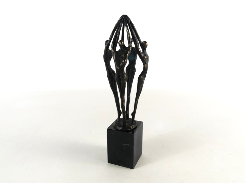 Vintage Bronzen beeld - Vriendschap