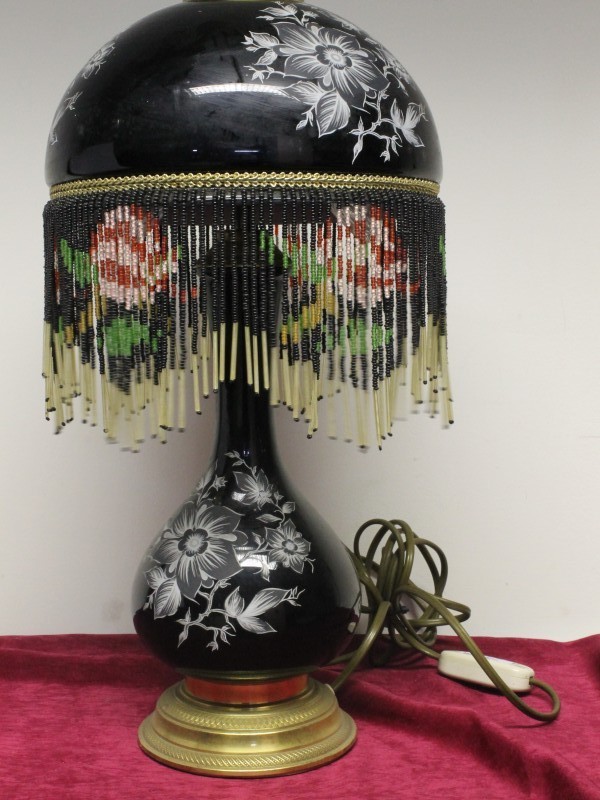 Romantische tafellamp pareltjes (Art. 2859)