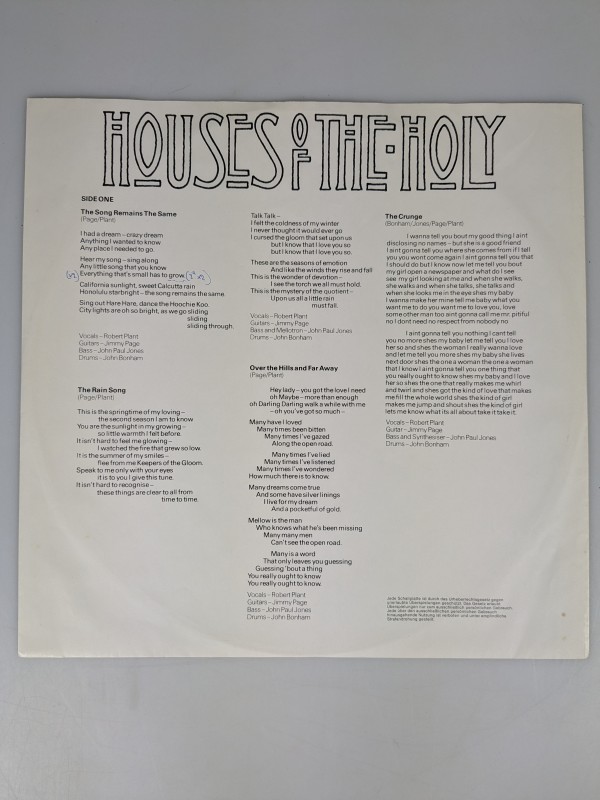 Led Zeppelin - Houses Of The Holy LP