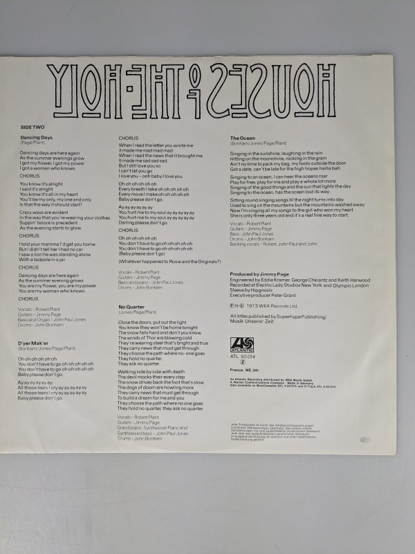 Led Zeppelin - Houses Of The Holy LP