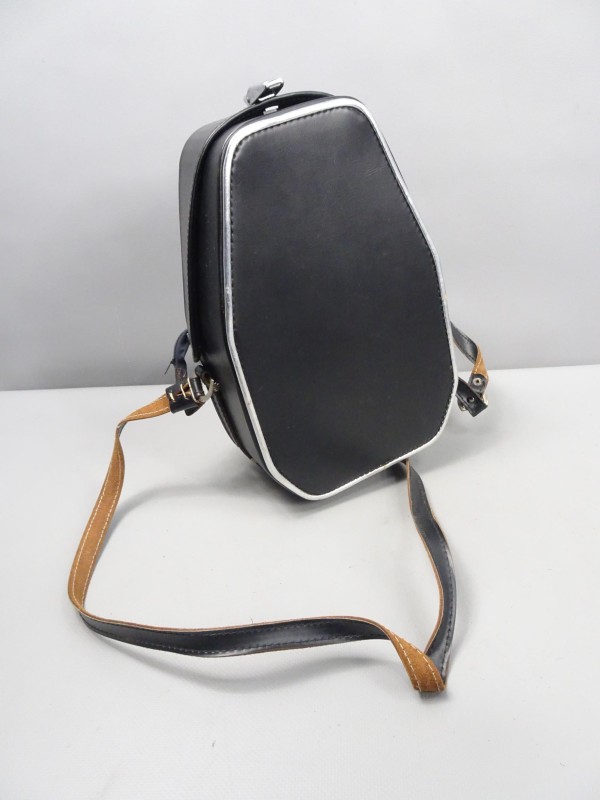 Vintage lederen of kunstleren draagtas