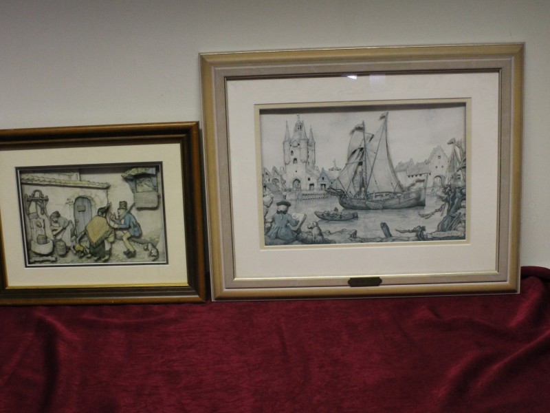 Set van 2 3D-werkjes van Anton Pieck (Art. 2945)