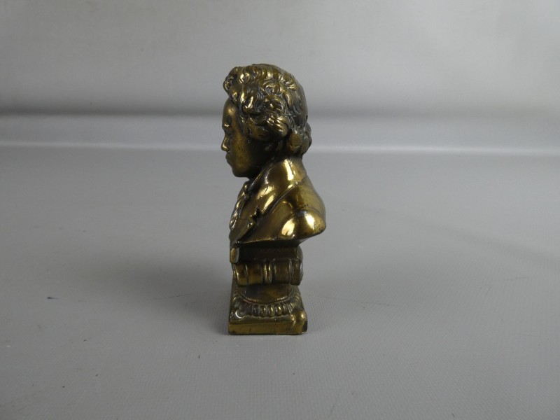 Miniatuur bronzen buste van Beethoven