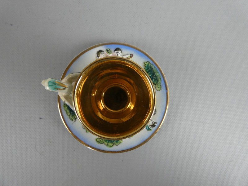 Capodimonte espressokop en schotel