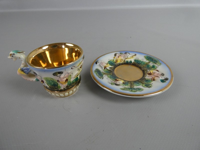 Capodimonte espressokop en schotel