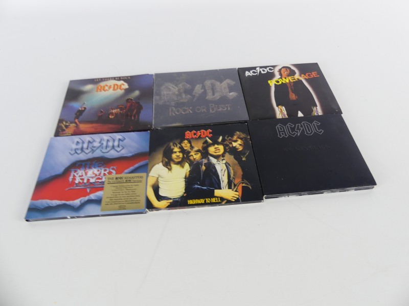 Set van 6 originele AC/DC cd-albums - Kringwinkel