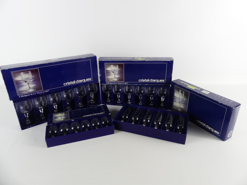 "Cristal d'Arques" - Frankrijk, 24 glazen van "Echt loodkristal"