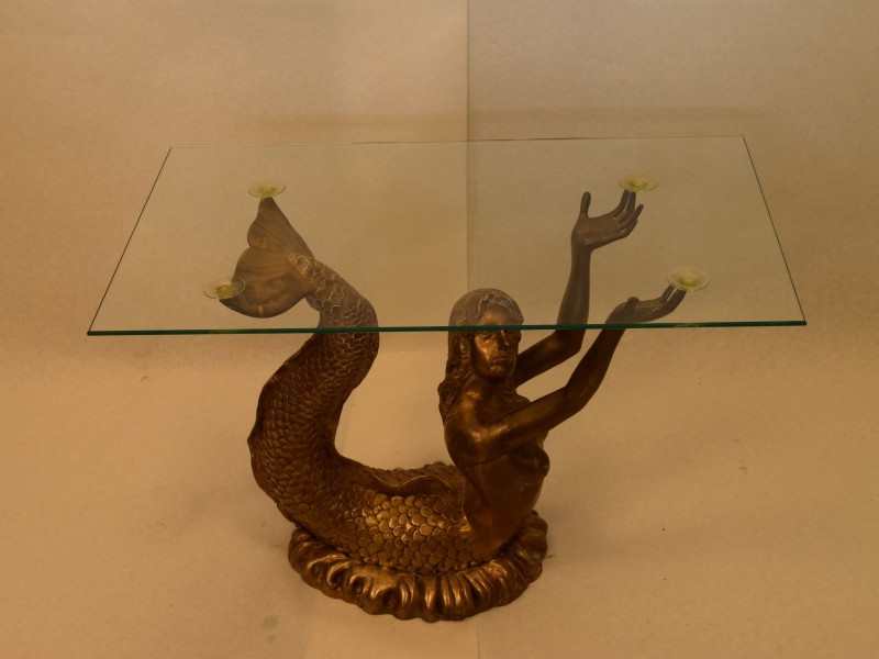 Salontafel messing zeemeermin