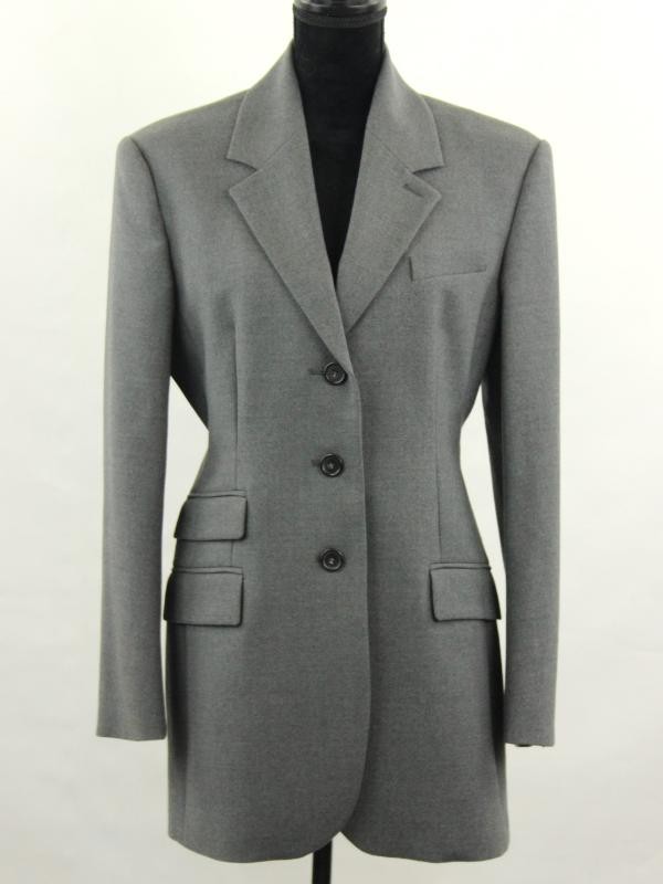 Sportmax (MaxMara) – Lange, tijdloze, wollen blazer in grijs