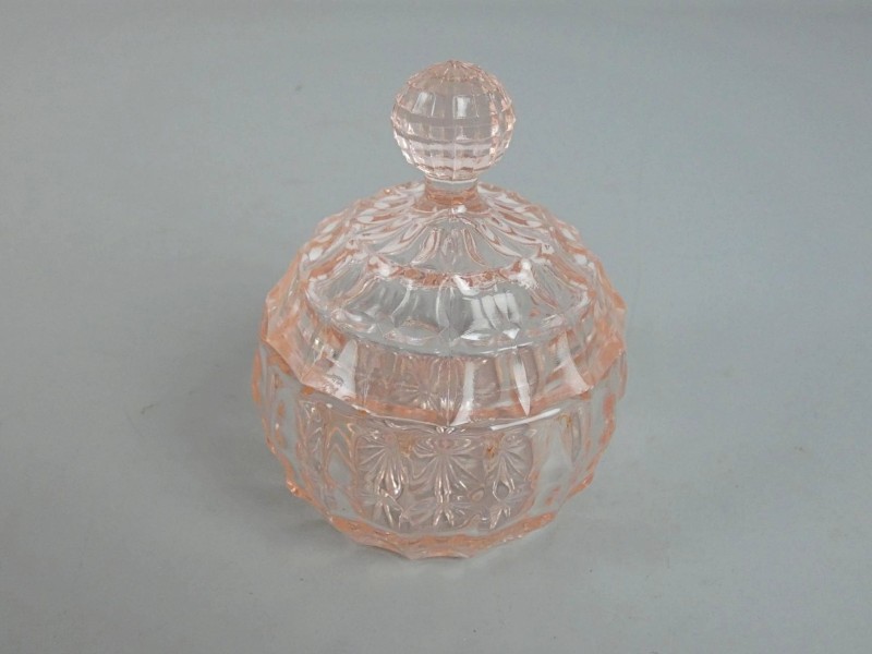 Lichtroze glazen bonbonnière