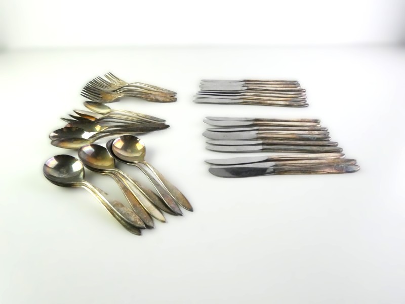 Vintage verzilverde bestek - made in USA