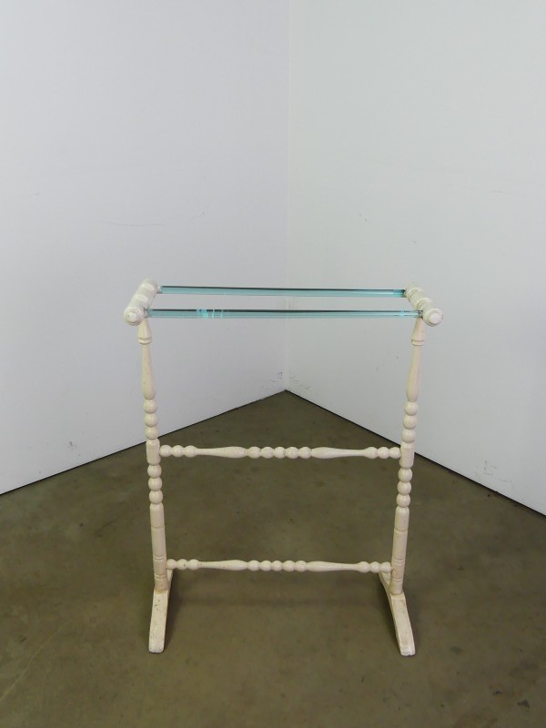 Vintage houten handdoekenrek