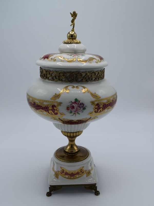 Vintage dekselvaas van Alfa Ceramiche, Italië