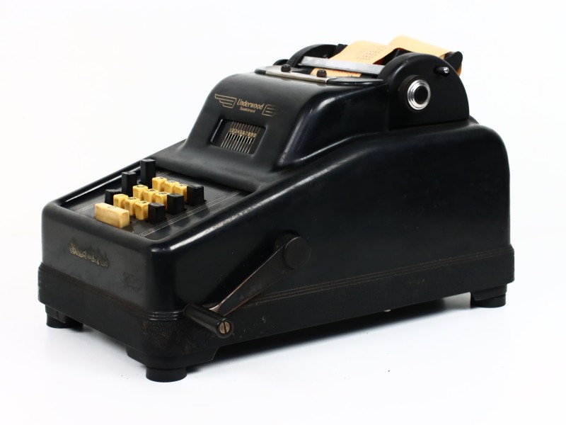 Antieke "Underwood Sundstrand" 10140 mechanische Rekenmachine