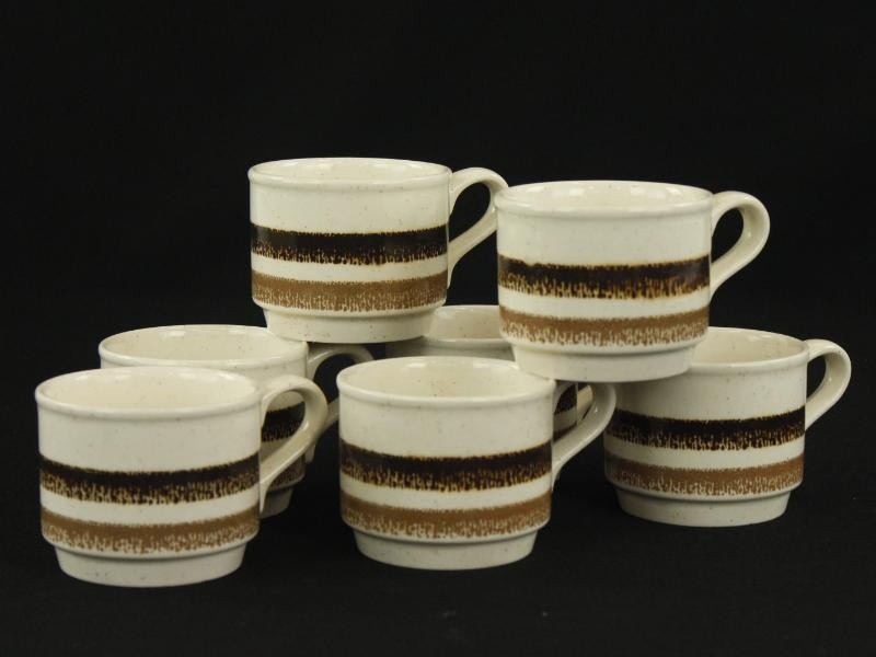 7 Bilton England keramische koffiekopjes ca. 1970s–1980s