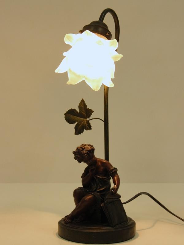 Art Nouveau figuratieve tafellamp - copy A. Morceau