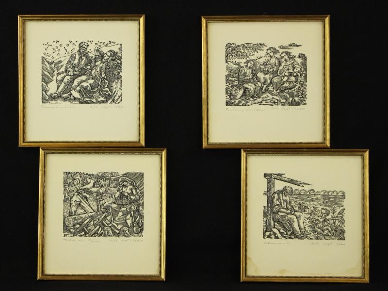 Grafieken met de 4 seizoenen - Elisabeth Voigt (1893-1977)