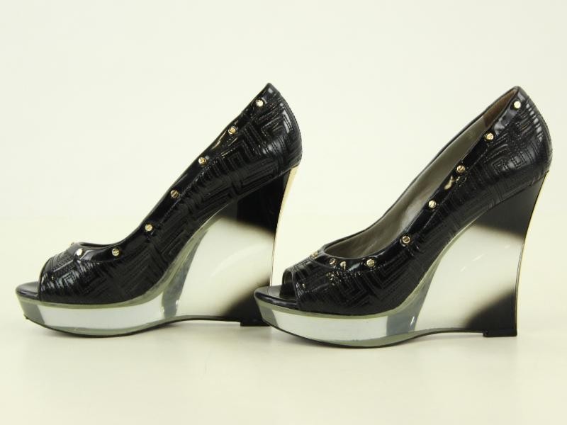 Gianni Versace Couture - pumps met doorzichtige wedges en gouden hak