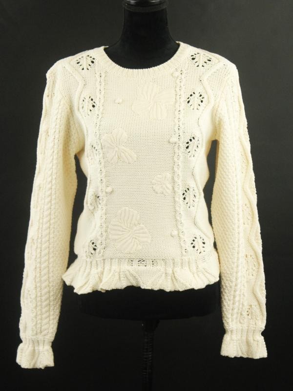 Seven for all mankind - katoenen trui met knappe breipatronen in reliëf