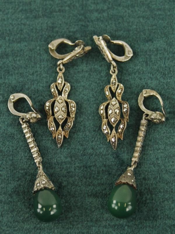 2 Paar zilveren oorbellen (835 gehalte)