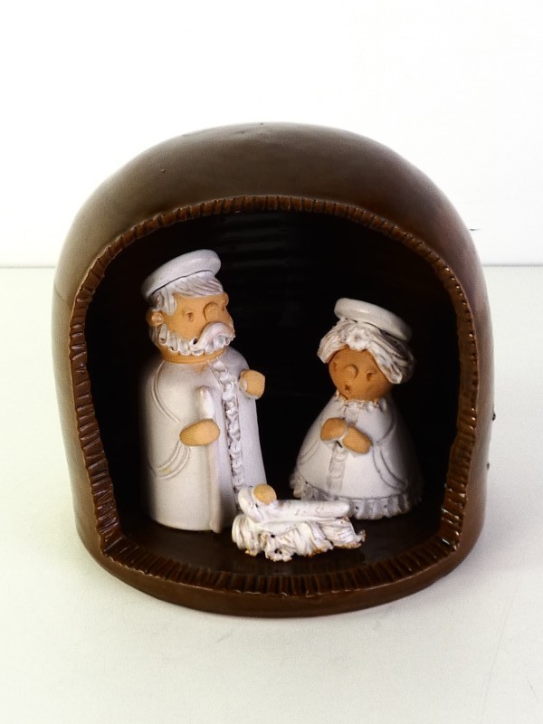 Handgemaakte keramische kerststal (kerststalset)