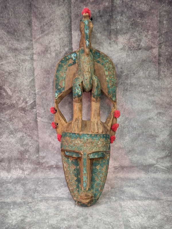 Marka (Kore) Houten Masker met Geestvogel – Bamana uit Mali