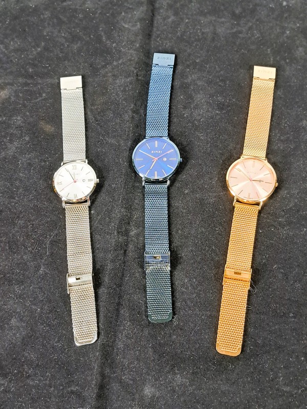 Set van 3 Zinzi dameshorloges met armband – diverse kleuren.