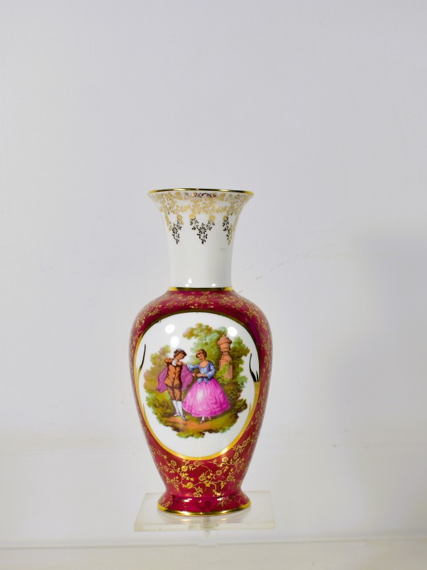 Limoges porseleinen vaas – R. Sechet, Frankrijk.