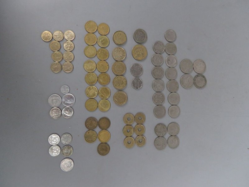 Verzameling Spaanse munten (Peseta's)