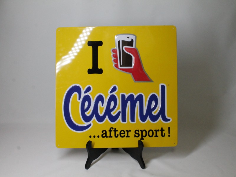 Vintage metalen reclamebord van Cécémel(Art. 3566)