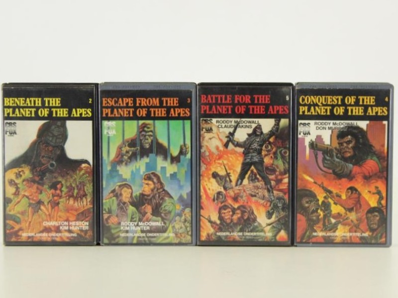 4 vintage VHS-banden Planet of the Apes