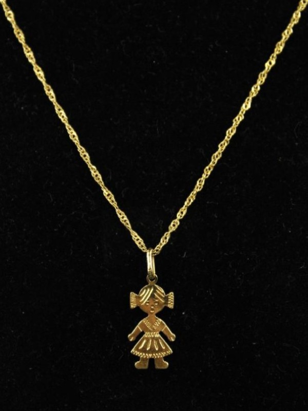 Italiaanse 18k gouden ketting met hanger - Maestri d'Arte & Cavinato Dino