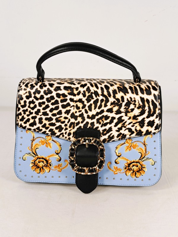 Liu Jo design handtas met dierenprint en borduurwerk.