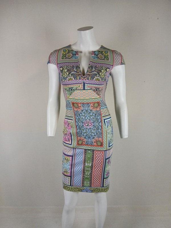 Just Cavalli kleurrijke designer jurk met print, maat S