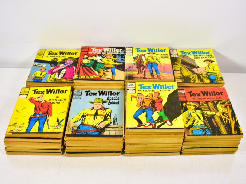 Grote partij Tex Willer strips (Classics en reguliere reeks).