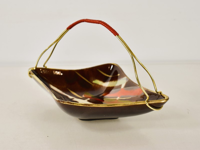 Vintage West Germany keramische schaal met hengsel – model 920.